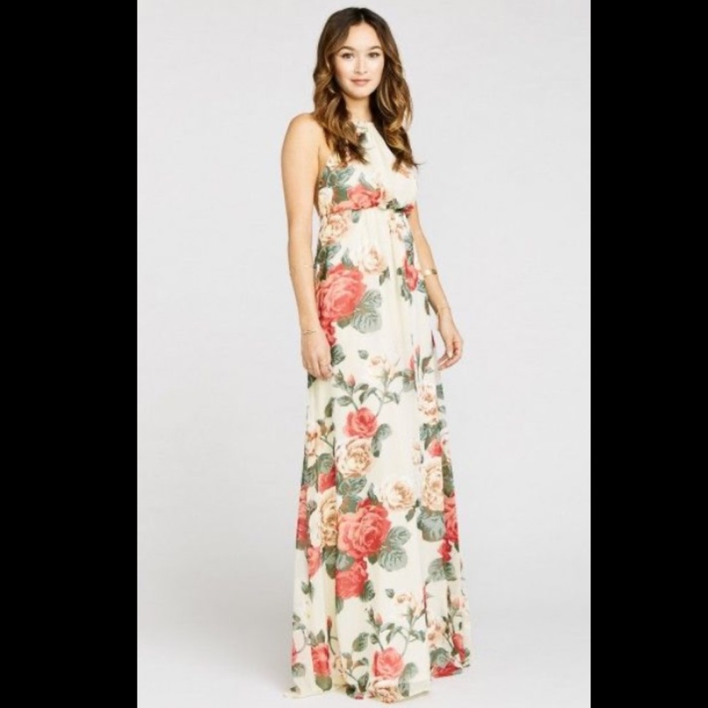 NWT SHOW ME YOUR MUMU Rose Print Amanda Maxi Dress